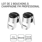 Lot de 2 bouchons à Champagne FM Professional