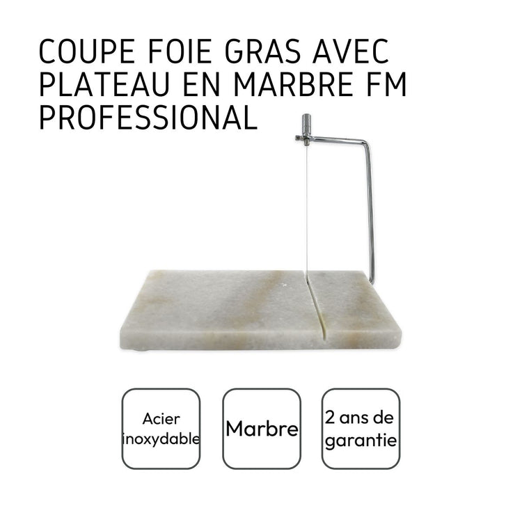 Coupe et présentation foie gras en marbre FM Professional