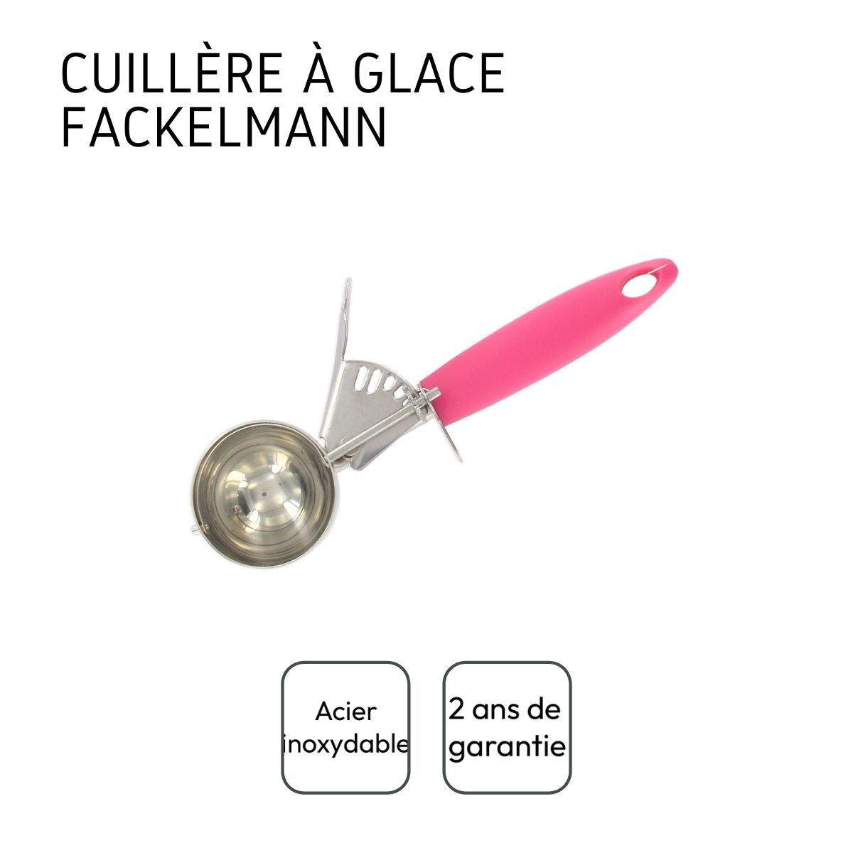 Cuillère à glace manche coloré Fackelmann