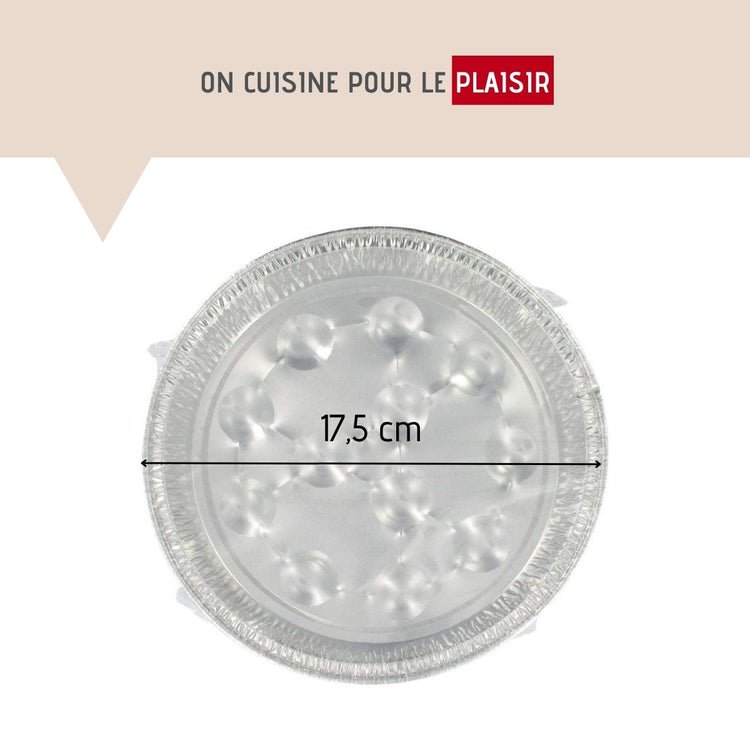 Lot de 10 plats à escargots en aluminium Fackelmann