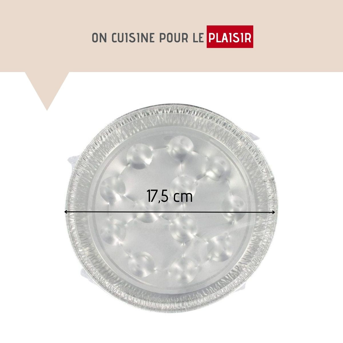 Lot de 10 plats à escargots en aluminium Fackelmann