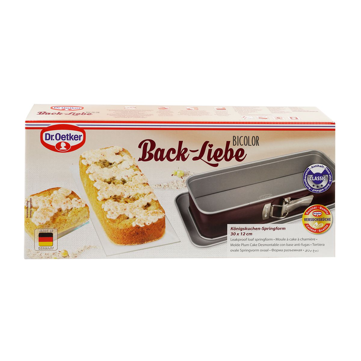 Moule à cake à charnière 30 cm Dr Oetker Back-Liebe Bicolor