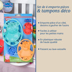 Set de 4 tampons et emporte-pièces pour enfants Dr. Oetker Peppa Pig