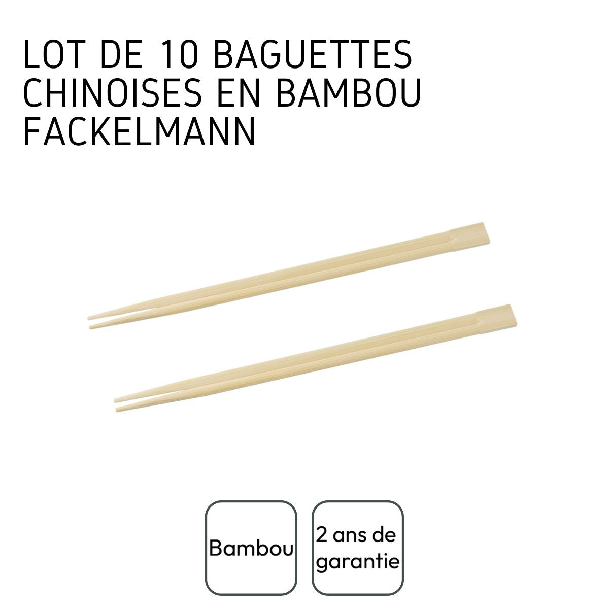 Lot de 10 de baguettes en bambou Fackelmann Asia Line
