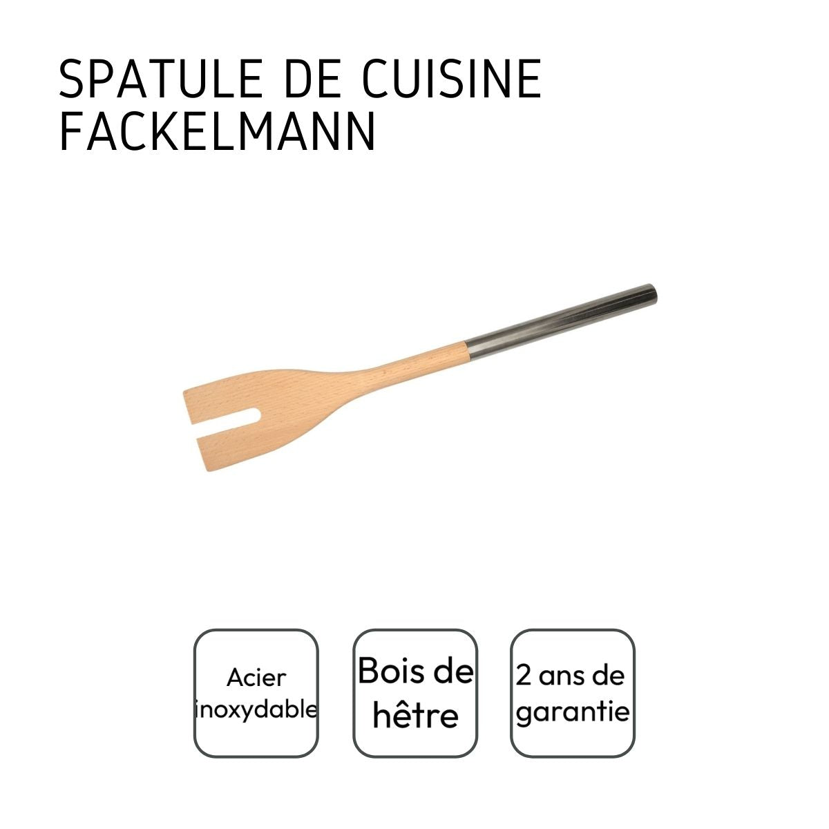 Fourchette à salade verte en bois 34 cm Fackelmann Boissellerie