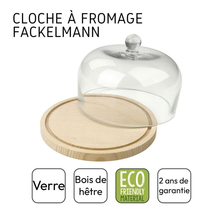 Cloche à fromage en verre 20 cm Fackelmann Eco Friendly