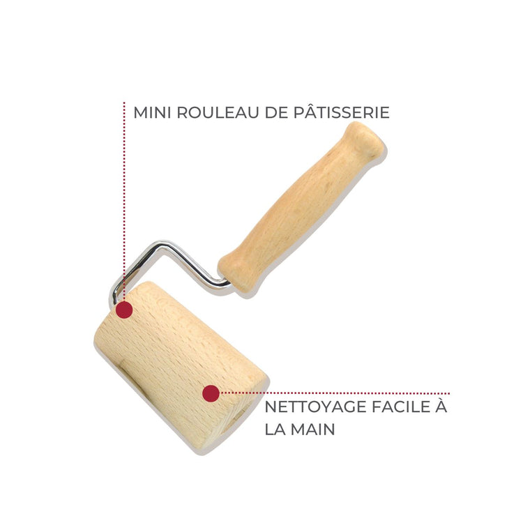 Mini rouleau à pâtisserie en bois Fackelmann Boissellerie