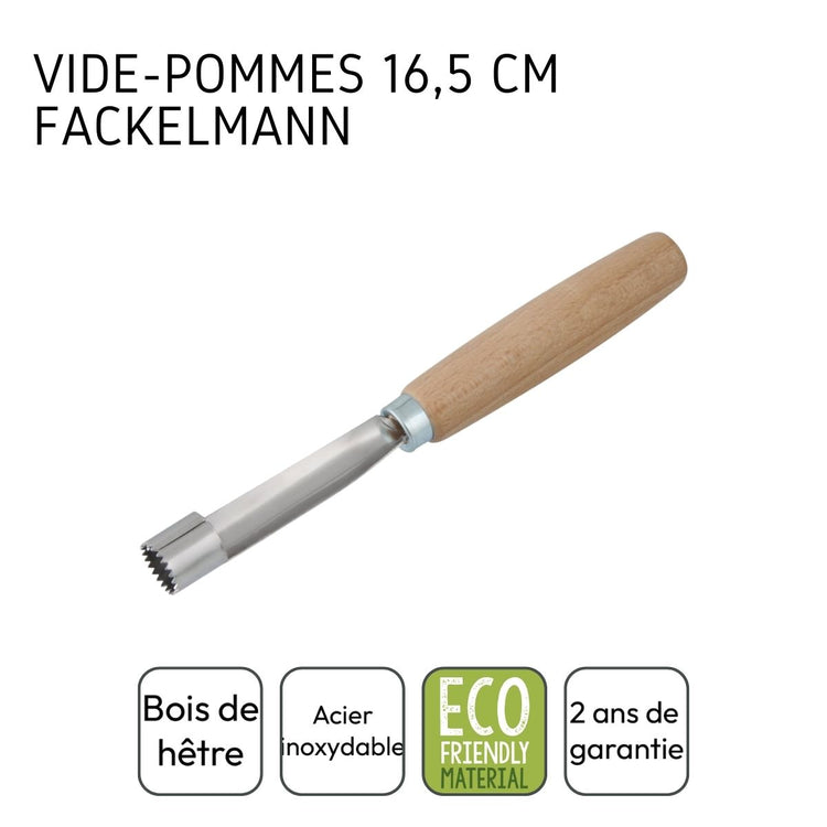 Vide pomme manche en bois de hêtre FSC 16,5 cm Fackelmann Eco Friendly