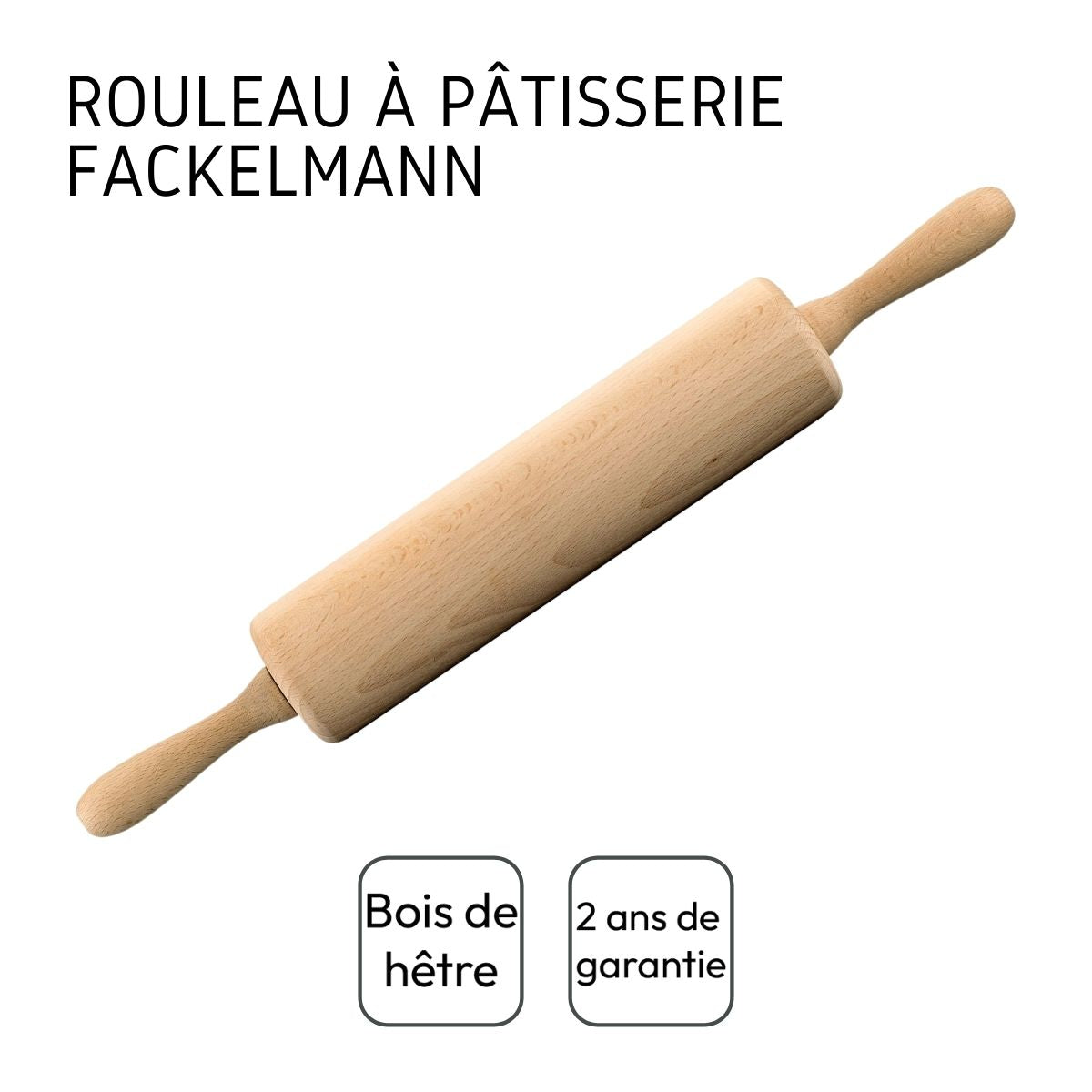 Rouleau à pâtisserie en bois Fackelmann Wood Edition