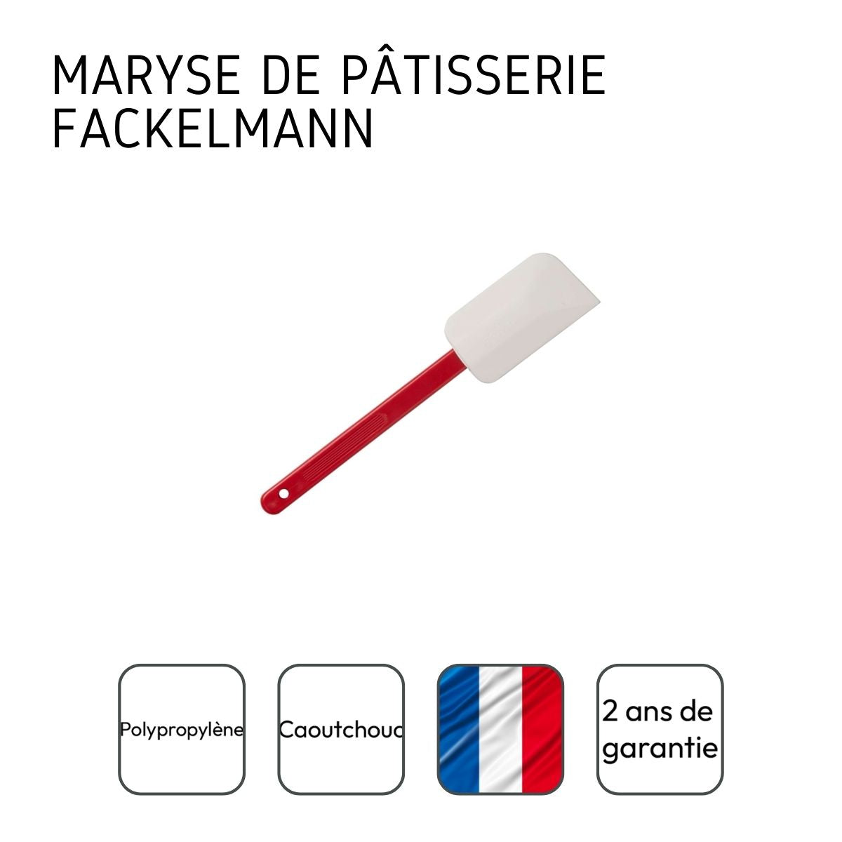 Spatule de pâtisserie rouge Maryse 25 cm Fackelmann