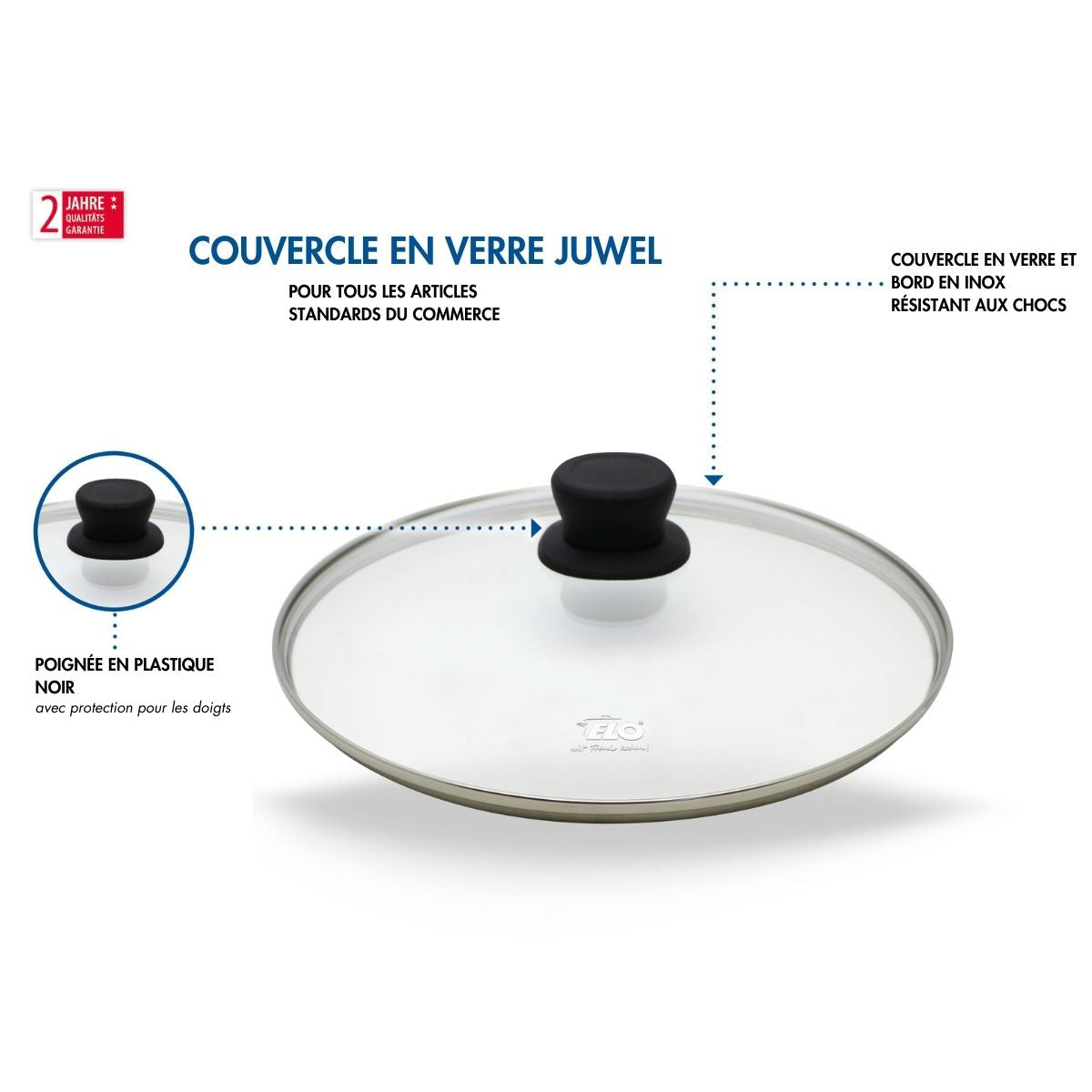 Couvercle de cuisson en verre 28 cm Elo