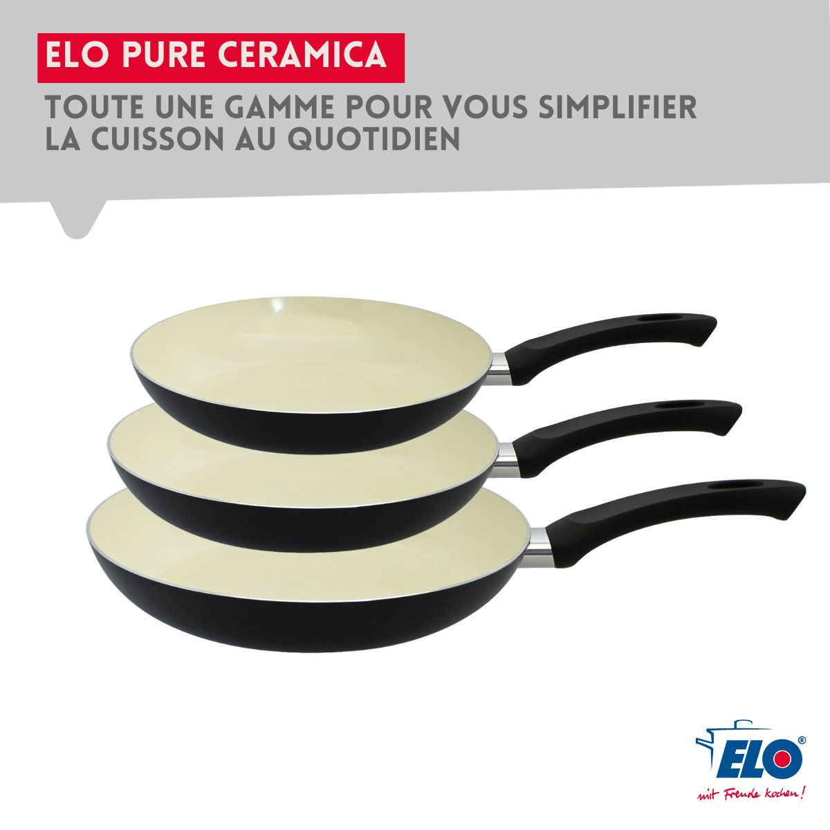 Poêle de cuisson avec revêtement céramique sans PFAS 24 cm Elo