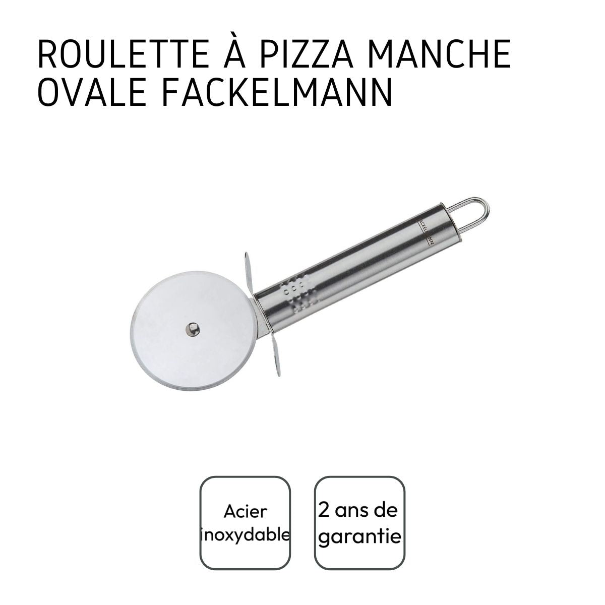 Roulette à pizza en inox 18,5 cm Fackelmann Ovale Limited Edition