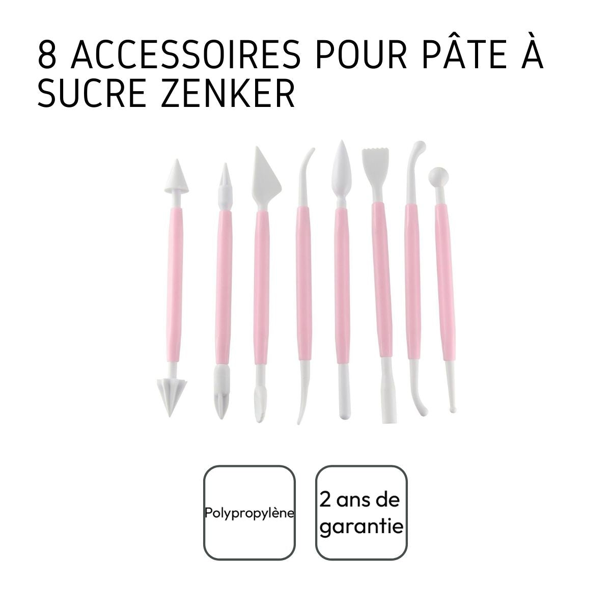 Set de 8 outils pour modeler la pâte à sucre Zenker Candy