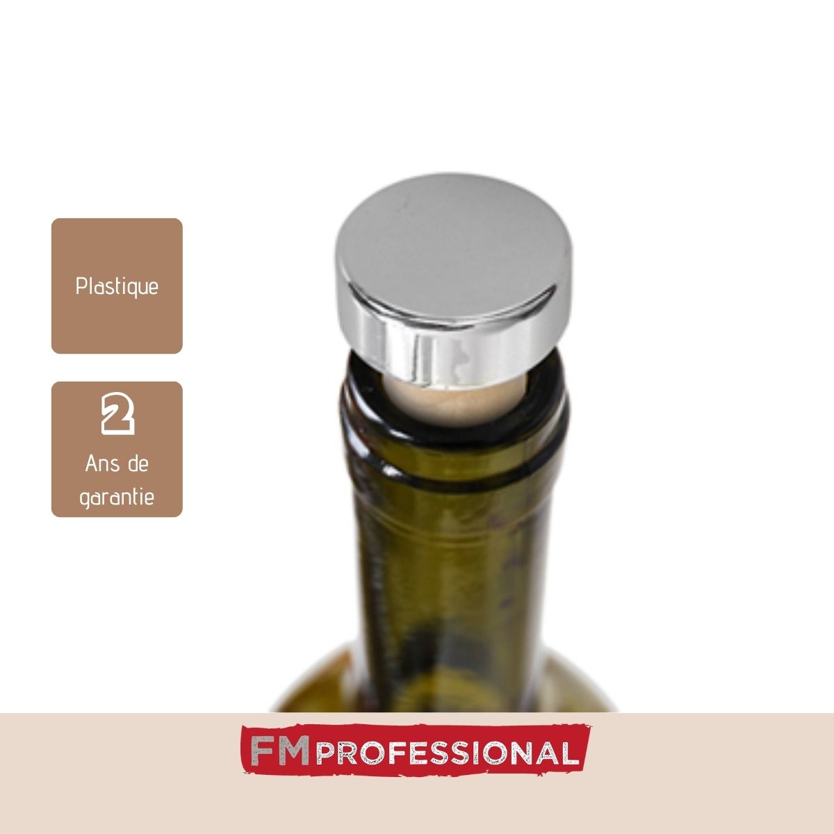 Lot de 4 bouchons à vin FM Professional Boissons