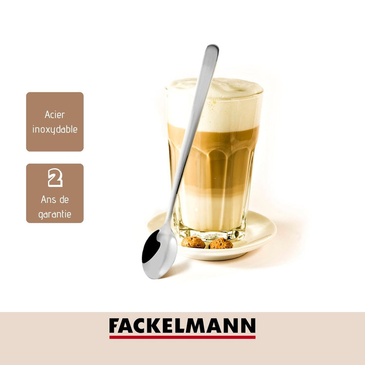 Lot de 3 cuillères à café long manche 20 cm Fackelmann Petit Déjeuner