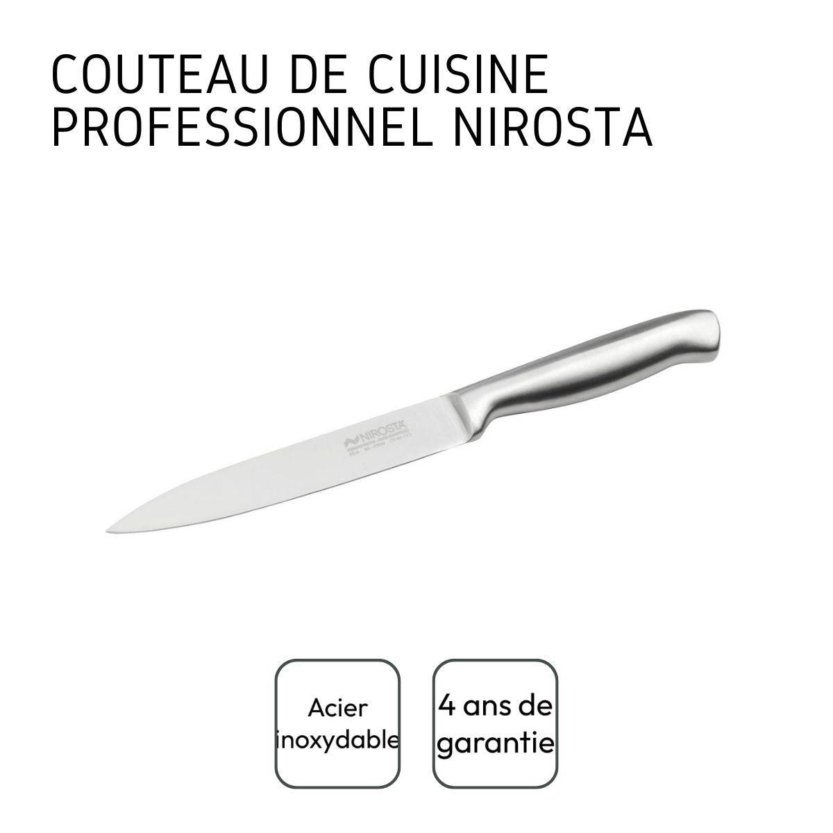 Couteau de cuisine universel 24 cm en tout Nirosta Star