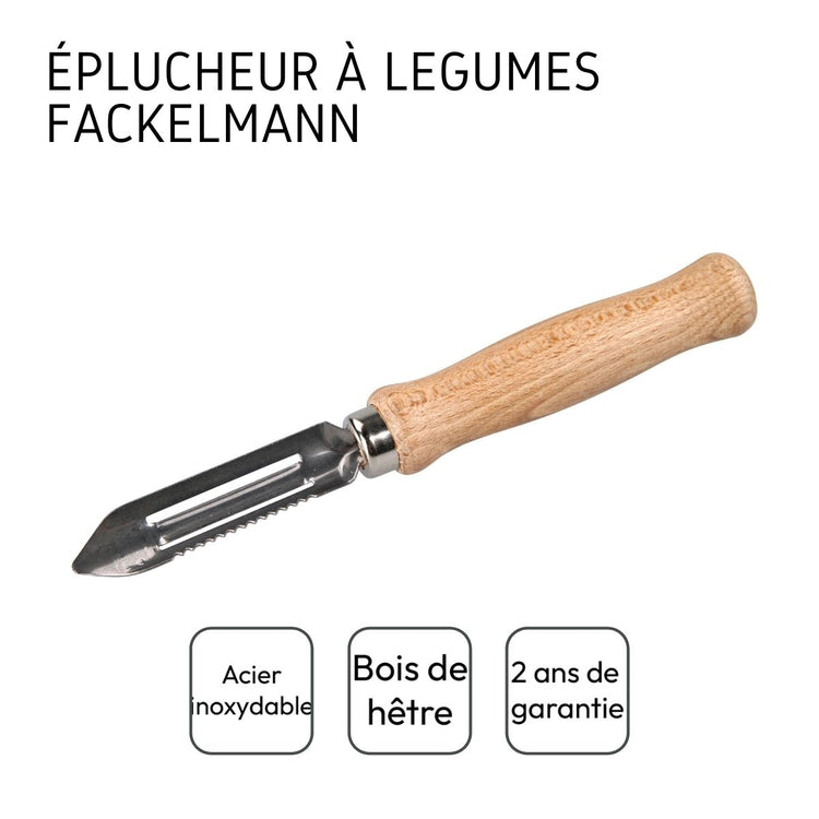 Eplucheur à légumes type économe Fackelmann Wood Edition