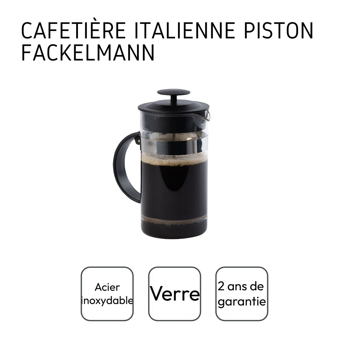 Cafetière à piston 1L Fackelmann