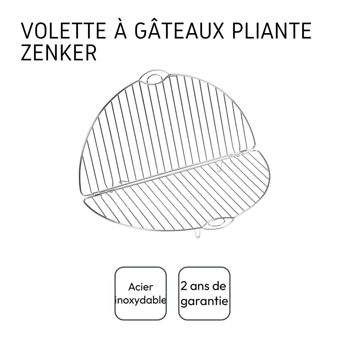 Présentoir à gâteau pliable en inox Zenker