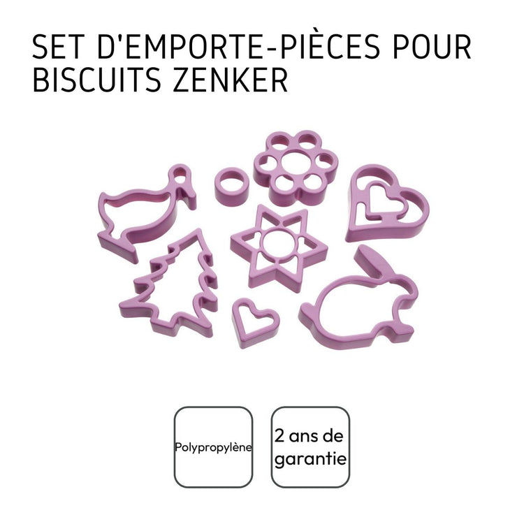 Lot de 8 emporte-pièces pour biscuits Linzer Zenker Sweet Sensation