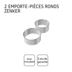 Lot de 2 emporte-pièces ronds pour beignet Zenker