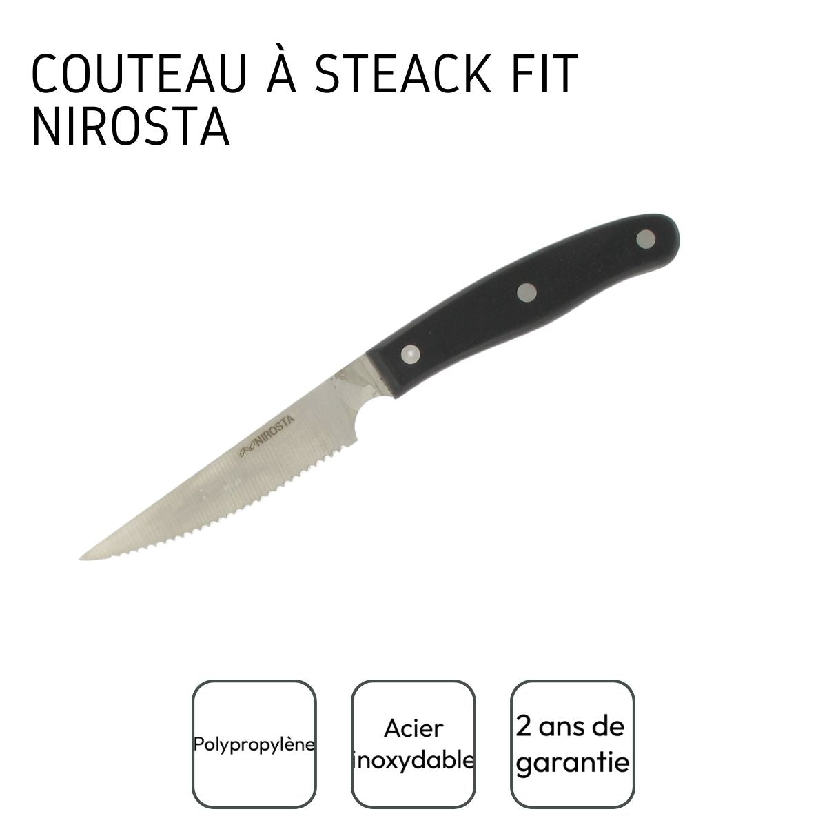 Couteau à steak 22 cm Nirosta Fit