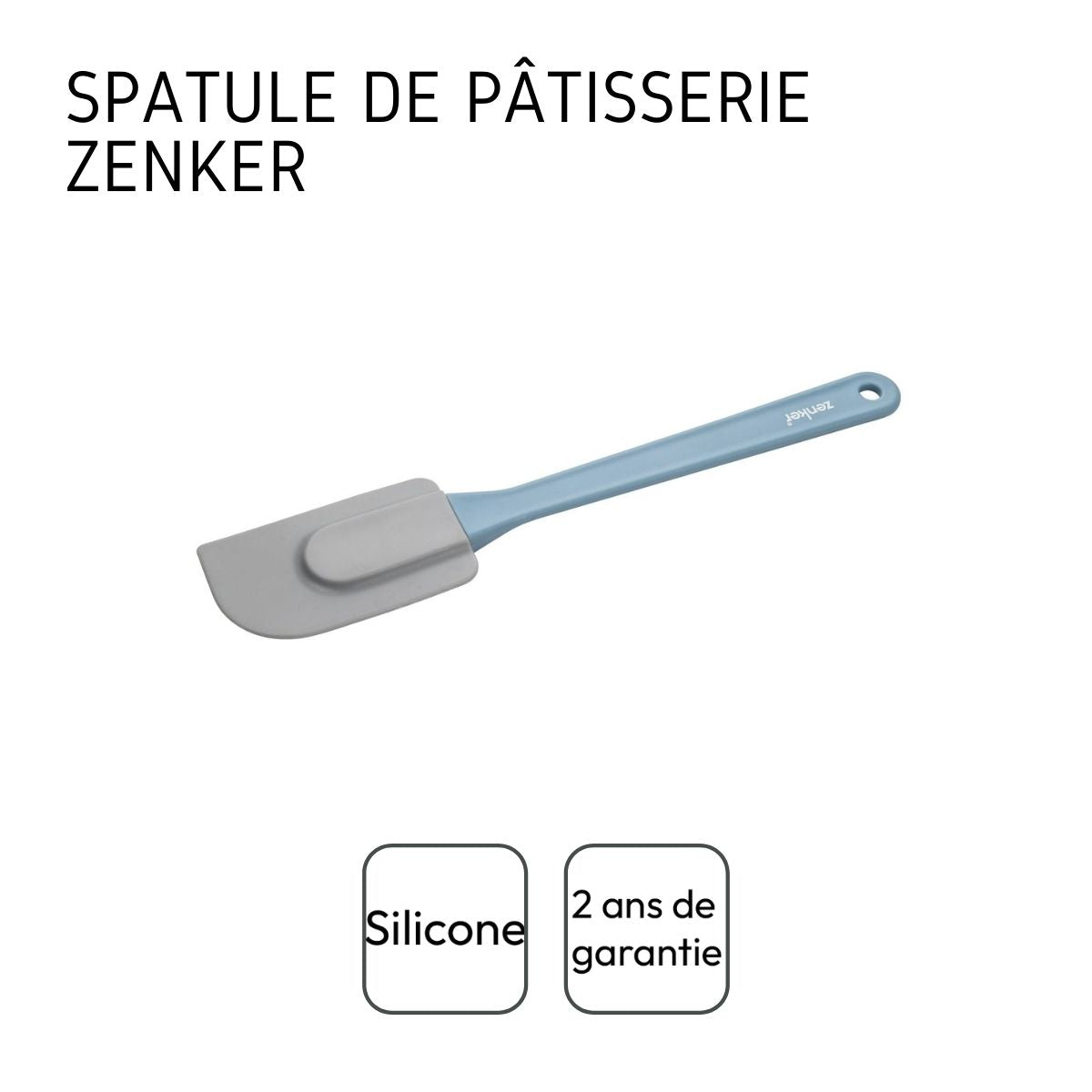 Spatule silicone grise et bleue 26,5 cm Zenker Sweet Sensation