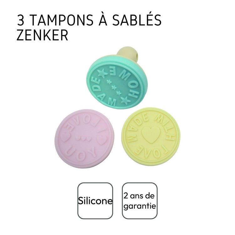 Lot de 3 tampons à pâtisserie pour biscuits Zenker