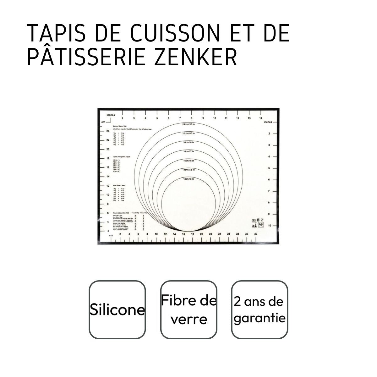 Tapis de cuisson en silicone Zenker Smart Pastry