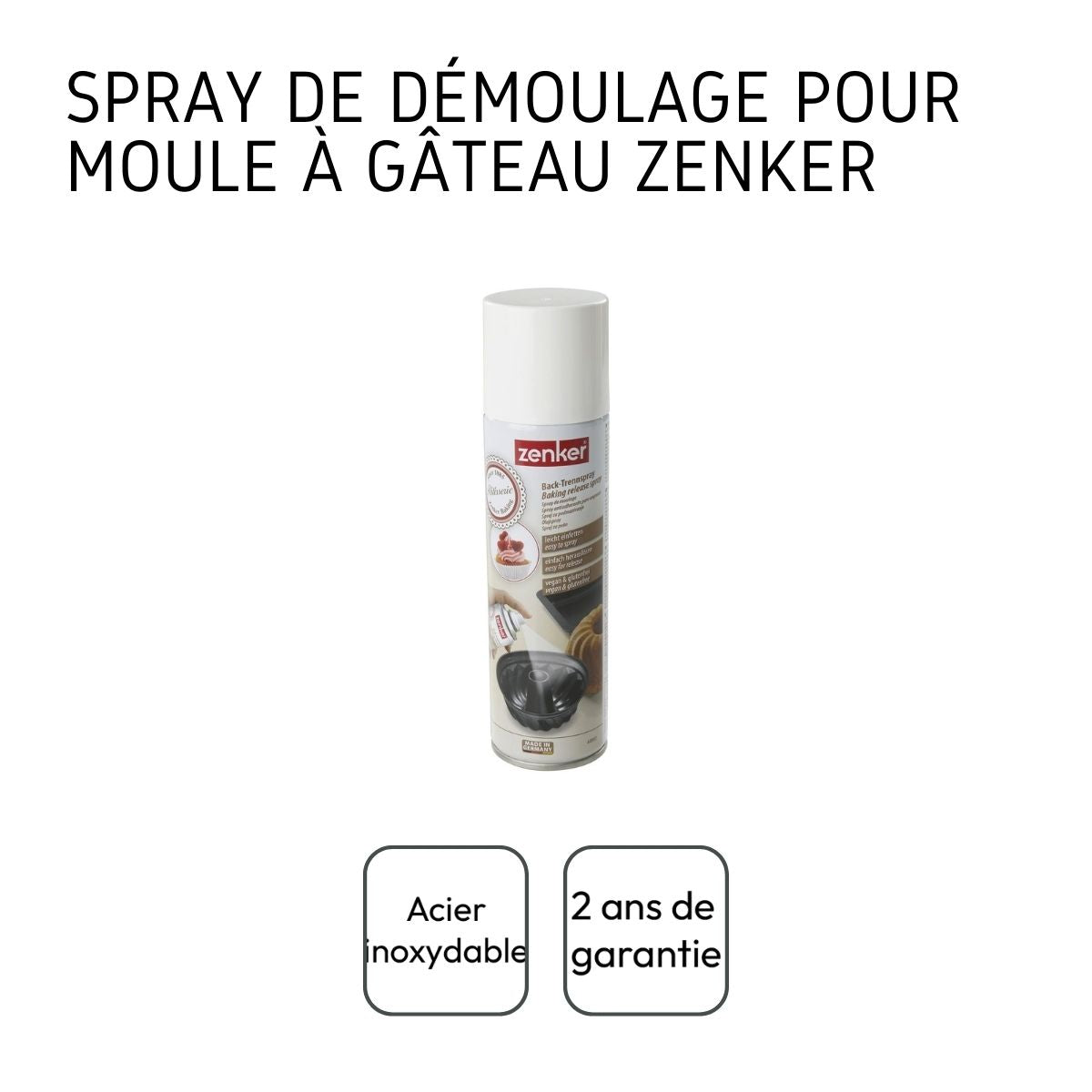Spray de démoulage pour moule à gâteau 200 ml Zenker