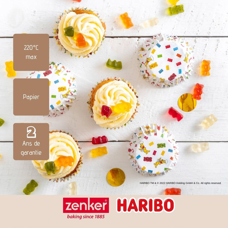 Lot de 50 moules à muffins en papier Zenker Haribo