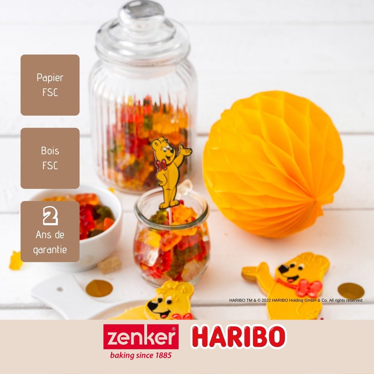 Lot de 24 piques apéritif avec décoration Zenker Haribo