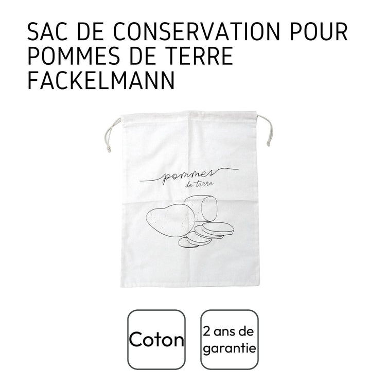 Sac de conservation pour pommes de terre en coton Fackelmann Eco Friendly