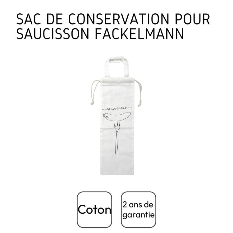 Sac de conservation pour saucisson sec en coton Fackelmann Eco Friendly