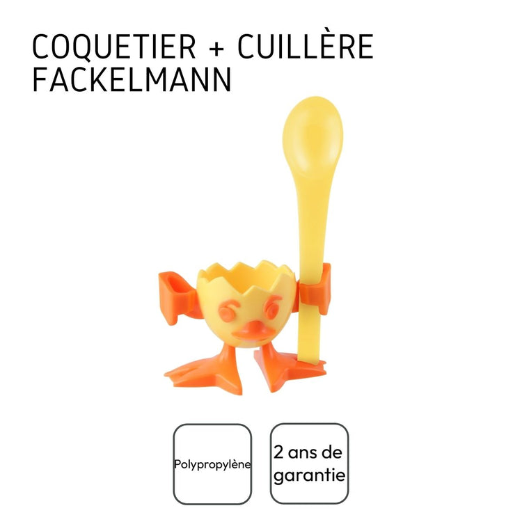 Coquetier avec cuillère Fackelmann Colors Edition