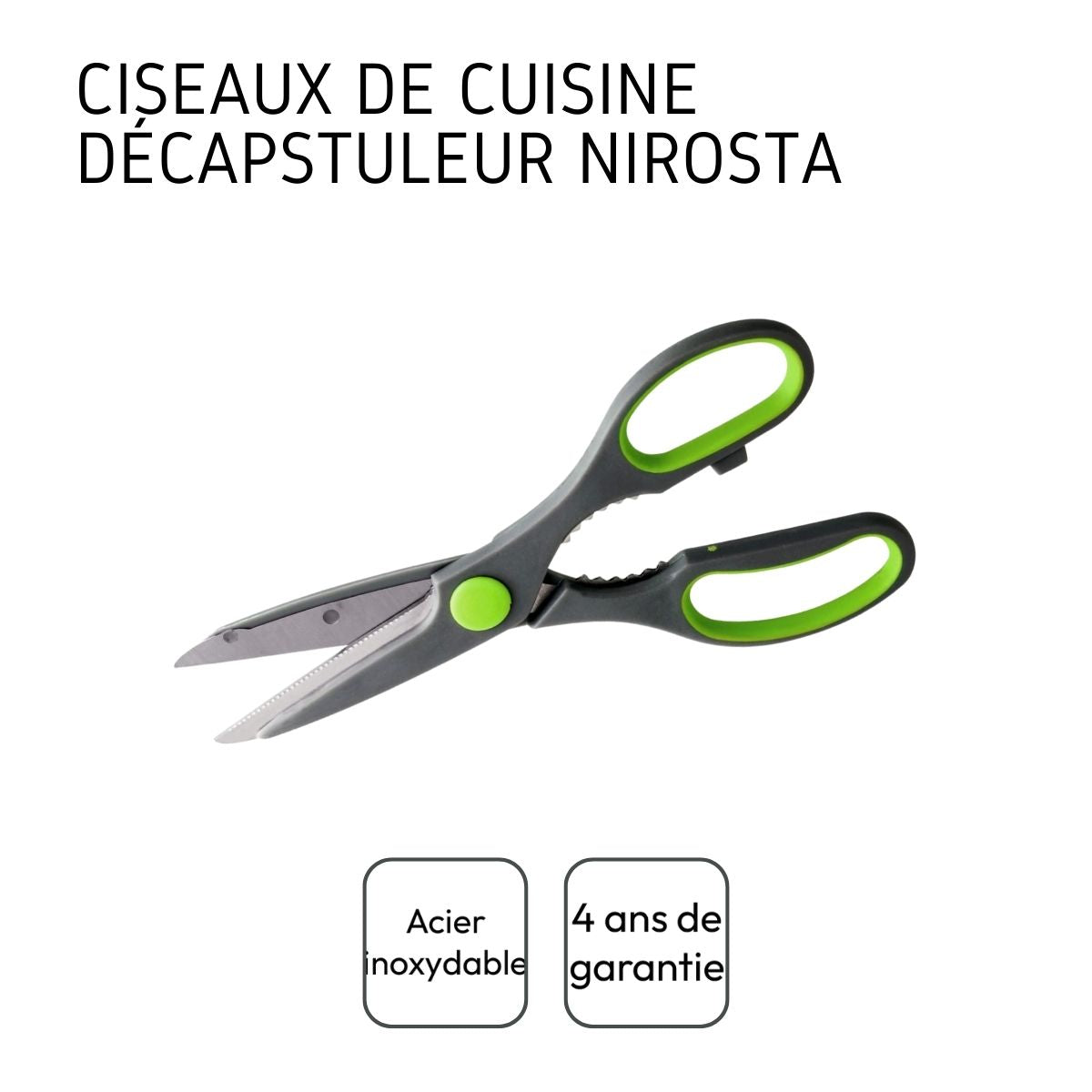 Ciseaux de cuisine décapsuleur Nirosta
