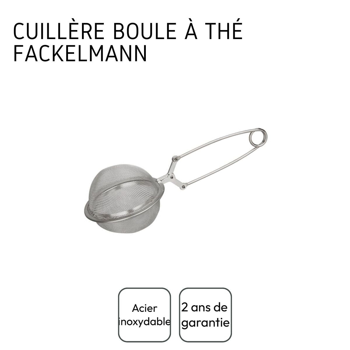 Boule à thé type pince à thé en inox 18,5 cm Fackelmann