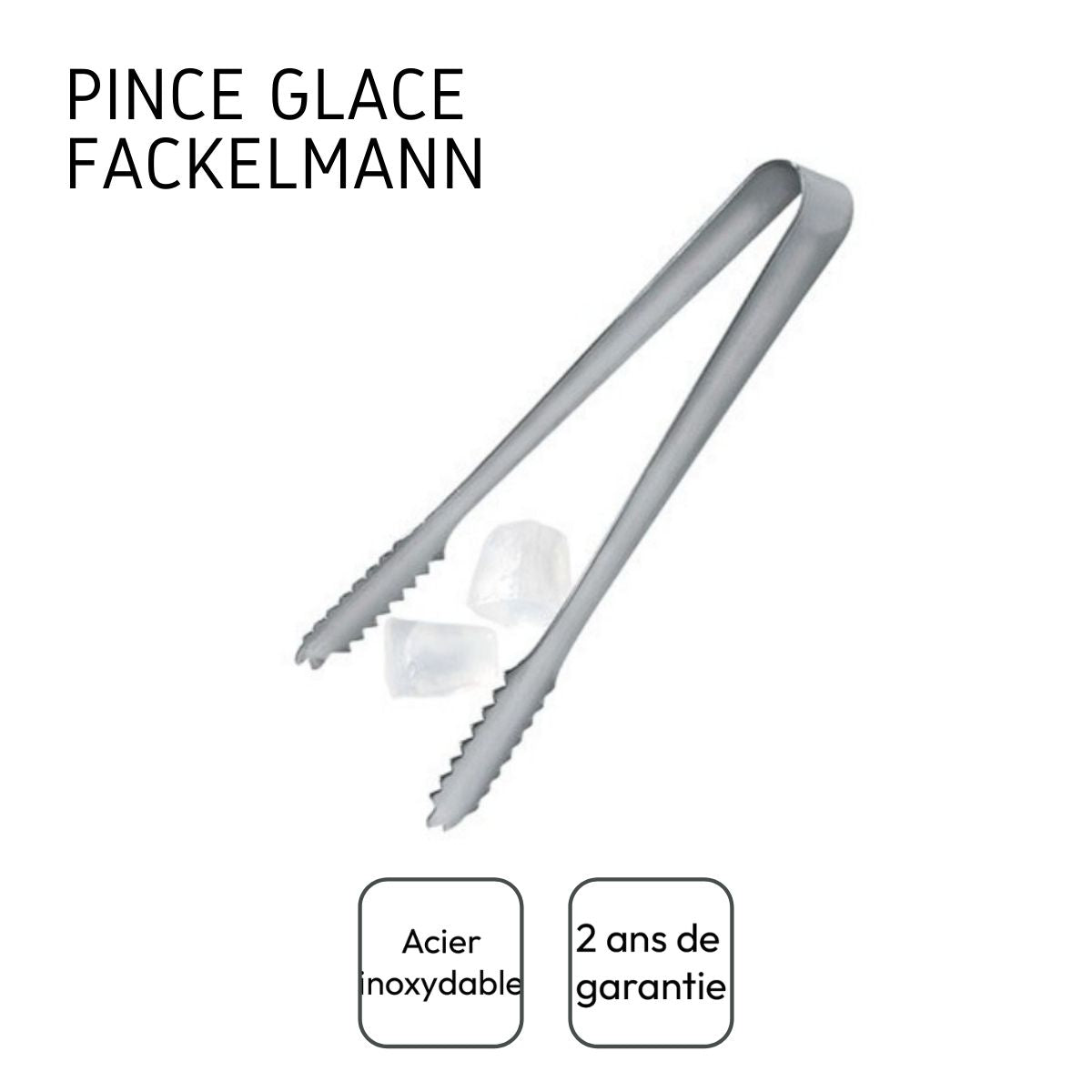 Pince à glace inox 18 cm Fackelmann Bar Concept