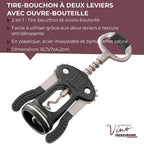 Tire-bouchon à levier décapsuleur 17 cm Fackelmann Bar Concept