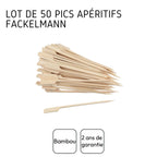 Lot de 50 pics à brochettes en bois Fackelmann Wood Edition