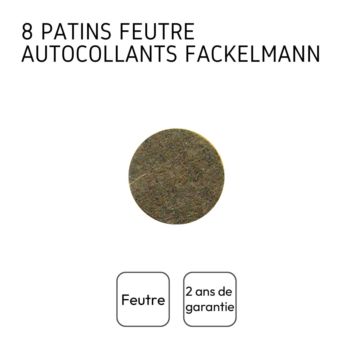 Rondelles feutre adhésives diamètre 22 mm par 12 Fackelmann