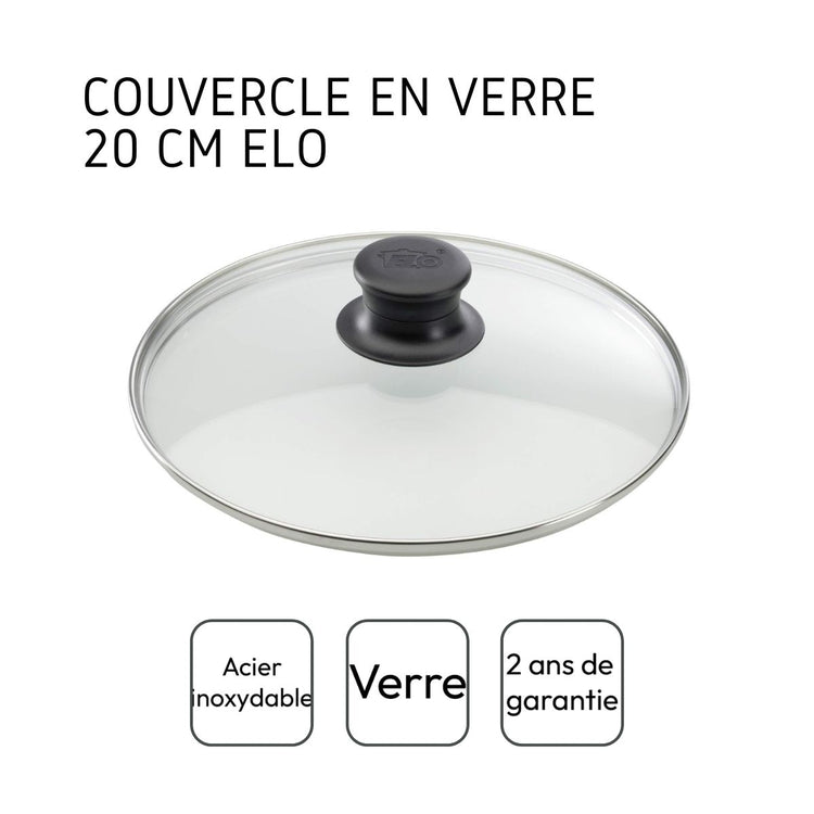 Couvercle de cuisson en verre 20 cm Elo