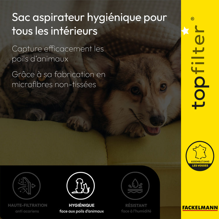 Lot de 4 sacs aspirateur Rowenta TopFilter Premium