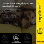 Lot de 4 packs de 4 sacs aspirateur 64336 Miele et Hoover TopFilter