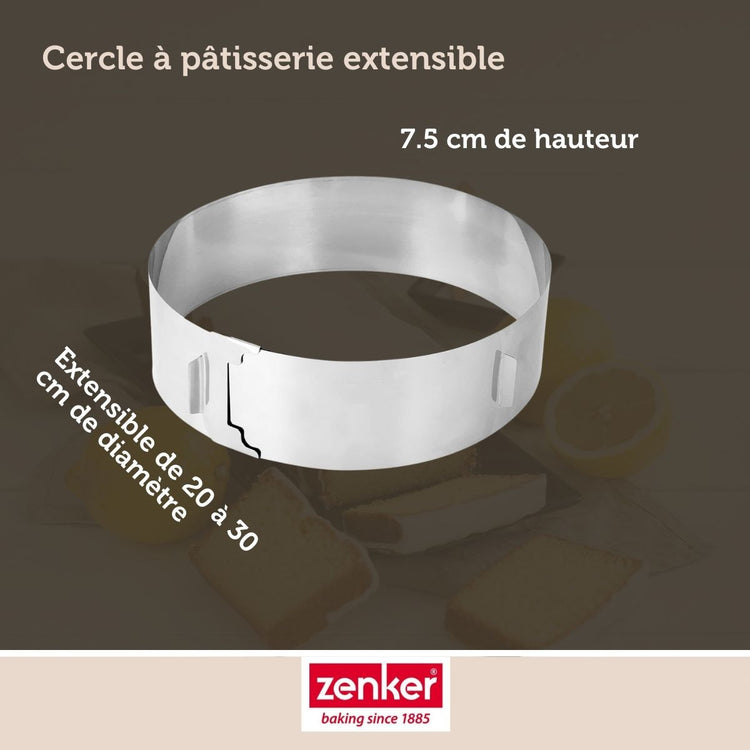 Cercle de pâtisserie réglable Zenker