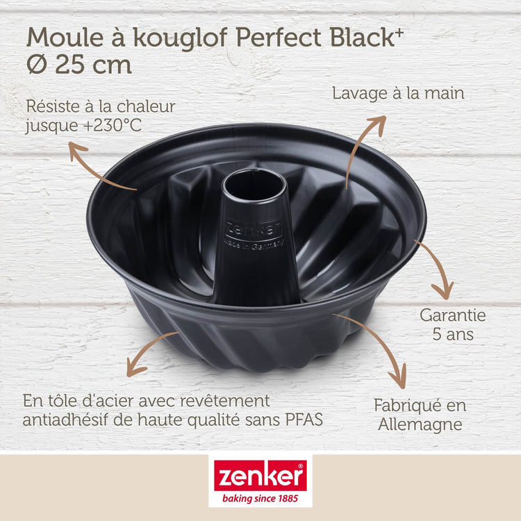 Moule à kouglof 25 cm Zenker PerfectBack+