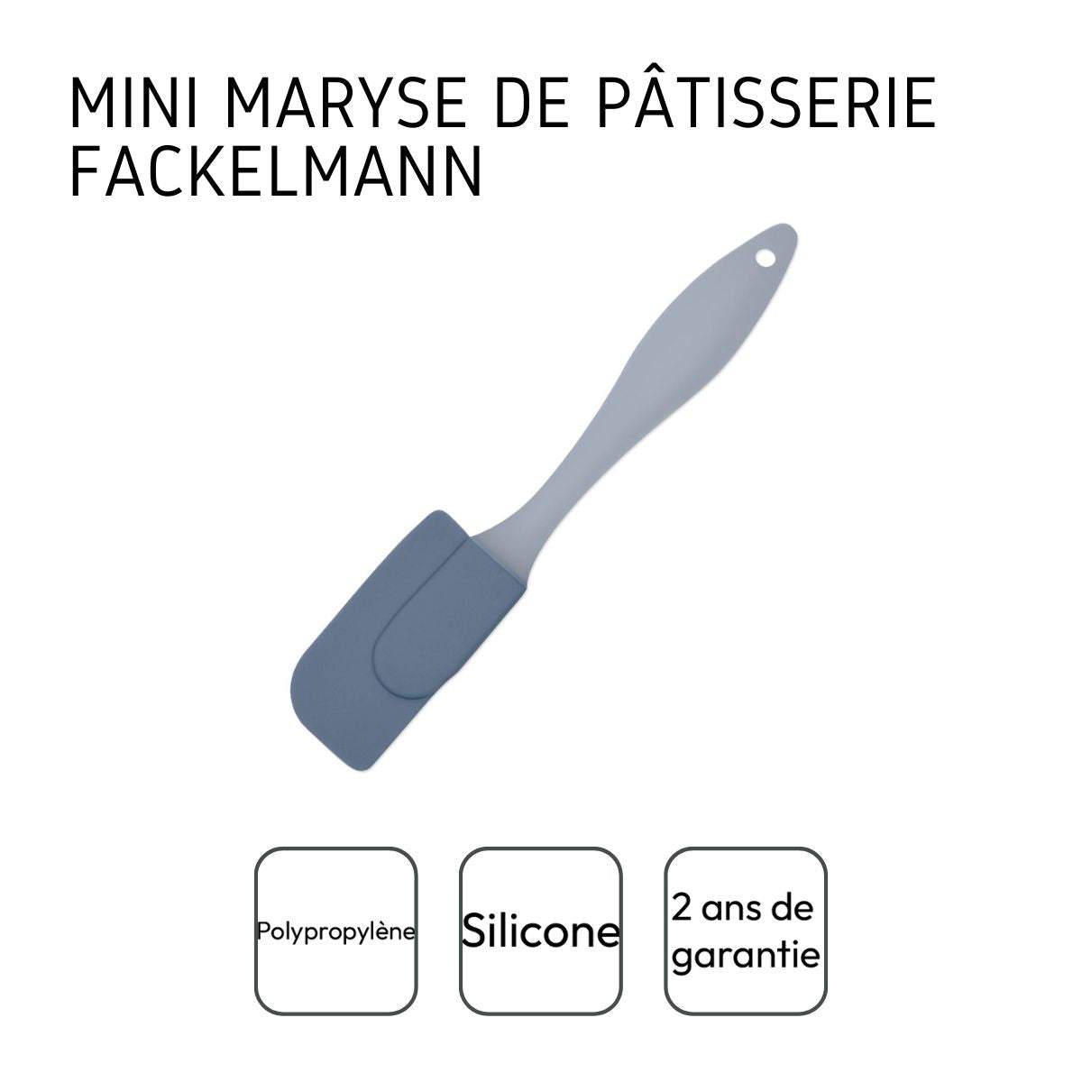 Mini spatule à pâtisserie largeur 35 mm en silicone 19 cm Fackelmann Elemental