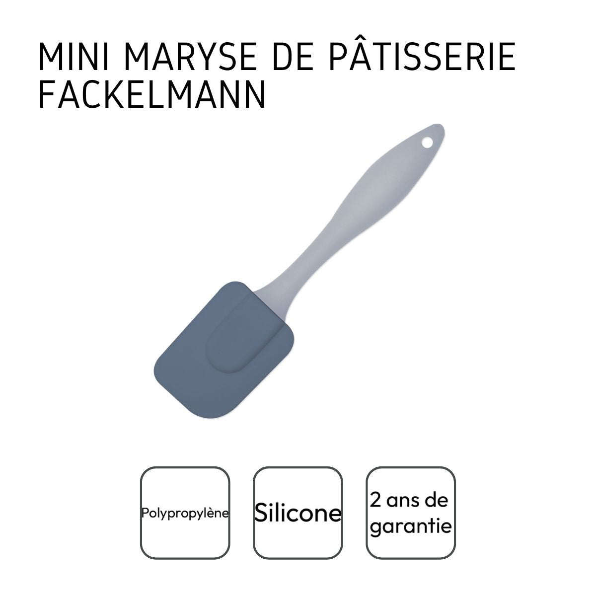 Mini spatule à pâtisserie largeur 45 mm en silicone 19 cm Fackelmann Elemental