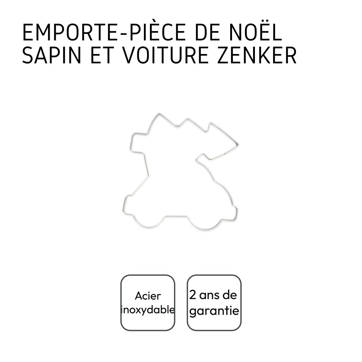 Emporte-pièce de Noël sapin couché sur une voiture Zenker